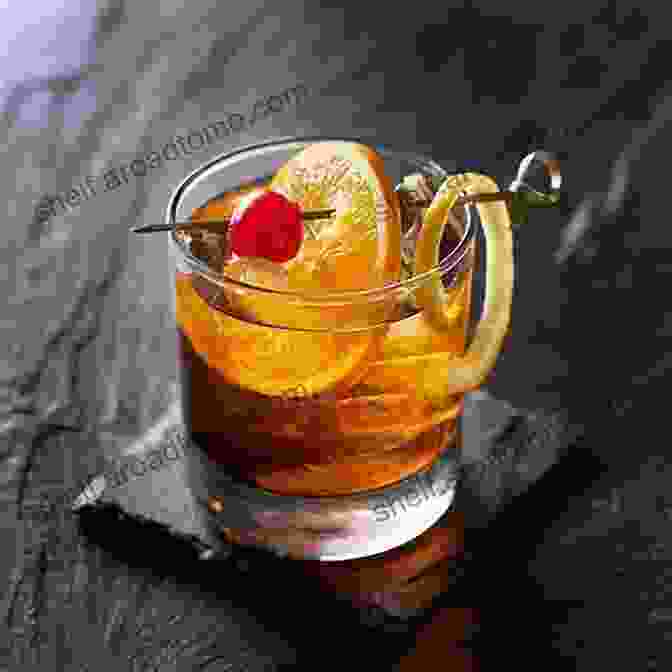 A Classic Old Fashioned Garnished With An Orange Peel And A Maraschino Cherry Hello 365 Cocktail Recipes: Best Cocktail Cookbook Ever For Beginners Gin Cookbook Rum Recipes Bourbon Cookbook Martini Recipes Tequila Recipes Mojito Recipe Margarita Recipes 1