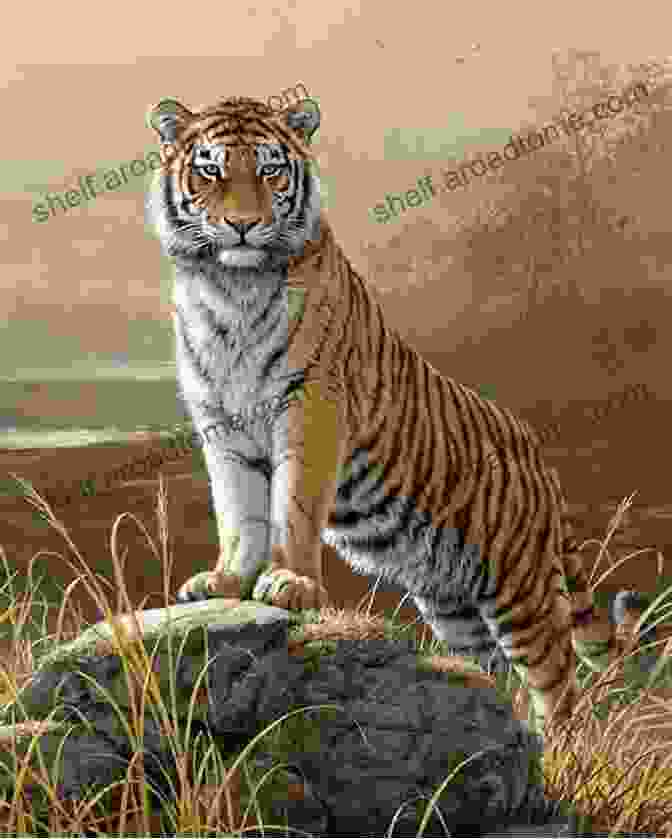 A Majestic Tiger Emerging From The Tall Grass. The Tiger In The Grass: Stories And Other Inventions