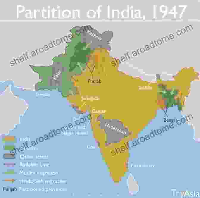 A Map Of The Indian Subcontinent Before And After Partition In 1947 Partition As BFree Download Making: East Bengal East Pakistan And Bangladesh