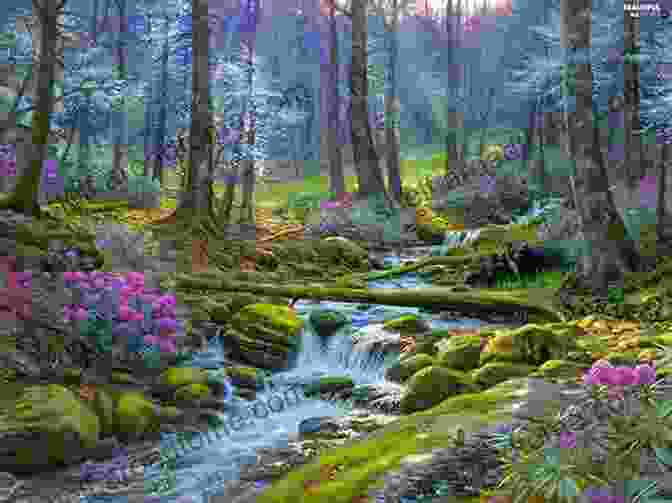 A Serene Landscape With Trees, Flowers, And A Flowing Stream, Symbolizing The Connection Between Hedge Witches And Nature. Pagan Portals Hedge Witchcraft