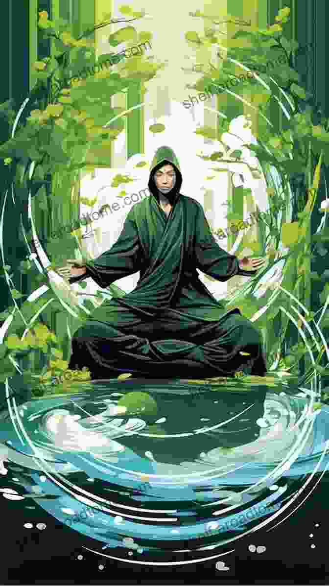 A Serene Tai Chi Master In A Meditative Pose, Surrounded By Tranquil Nature. Mastering The Moments: Life Lessons Inspired By A Tai Chi Master