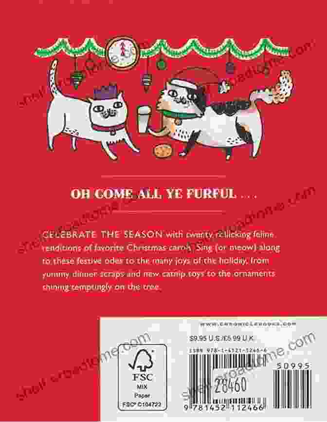 Catmas Carols Book Cover Featuring A Festive Cat With Santa Hat Catmas Carols Laurie Loughlin