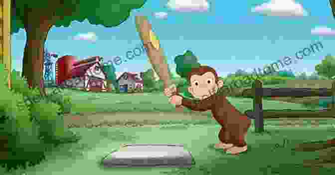 Curious George Hitting A Baseball Curious George George Home Run