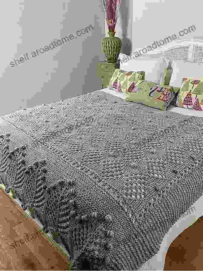 Intricate Knitted Bedspread With Delicate Lace Details Bedspread Crochet Project: Knitting Unique Bedspread For Your Home