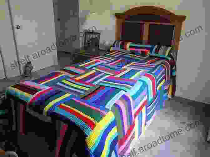 Knitted Bedspread Spread Over A Bed, Creating A Cozy And Inviting Atmosphere Bedspread Crochet Project: Knitting Unique Bedspread For Your Home