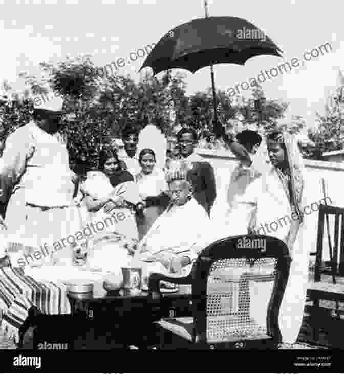 Mahatma Gandhi Sitting On The Floor, Surrounded By People Mahatma Vol II Sayeed Ferdous