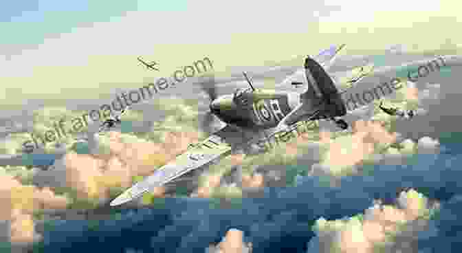 Spitfire And Messerschmitt Fighters Engaged In A Fierce Dogfight During The Battle Of Britain In WW2 WAR HEROES OF JAPAN: The Great Battles Of WW1 And WW2