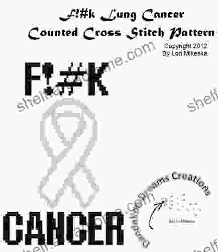 F #K Lung Cancer Awareness Ribbon Counted Cross Stitch Pattern